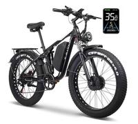 Vélo électrique - E·Bycco EB7 PRO - Double moteur 2000W - 52V 23AH - Frein à huile - Pneus tout-terrain 26"" - VTT électrique，Blanc