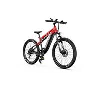 Vélo électrique DUOTTS E29, noir et rouge, 27,5 pouces, assistance électrique, autonomie de 90 km, boîte Shimano, freins hydrauliques, VTT électrique à double suspension.Vitesse maximale 25 km/h