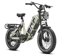 Vélo Électrique Eahora Juliet 1200w De Moyeu Arrière Sans Balais Batterie 48v60ah 20" X 4.0" 45 Km/H Shimano 7s Freins À Disque Hydrauliques Avec Coupure Moteur Ipx6 180km - Vert