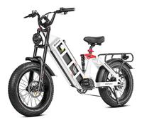 Vélo Électrique Eahora Juliet Ii ,1700w 52v60ah 3,12 Kwh Pneus 20" , Freins Hydrauliques, 50 Km/H Vtt Tout Suspendu - Blanc