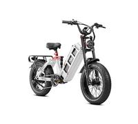 Vélo électrique EAHORA JULIET II, Blanc, Moteur 1500W, Batterie 52V60AH, Suspension Complète