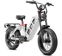 Vélo électrique EAHORA JULIET II, Blanc, Moteur 1500W, Batterie 52V60AH, Suspension Complète Blanc G