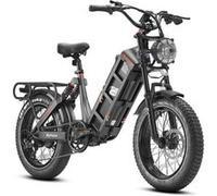 Vélo électrique EAHORA JULIET, Noir, Moteur 1000W, Batterie 48V60AH, Suspension Complète Noir G