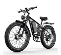 Vélo électrique EBYCCO-EB7PRO 2000W Double Moteur, 52V23AH Batterie, 55KM/H, 26 Pouces Fat Pneu VTT VTC, Tout Suspendu, IP65 Noir