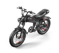 Vélo électrique Emoko C93 48 V 20 pouces gros pneu moteur 1000 W 20 Ah double frein à suspension-Noir