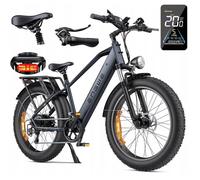 Vélo électrique ENGWE E26 Autonomie 140km Moteur 250W Batterie 48V16Ah Amortisseur avant Pneus snow 26 pouces VTC Fat bike Noir M