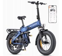 Vélo Électrique Engwe Engine Pro 3.0 Boost, Puissance 250 W, Couple 90 Nm, Batterie 48 V 15 Ah, Autonomie 130 Km, Système Antivol, Freins Hydrauliques, Suspension Intégrale - Bleu