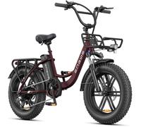 Engwe L20 Boost - Vélo Électrique 20 Pouces - Autonomie De 140 Km - Batterie Amovible 48 V 13 Ah - Moteur 250 W - Rouge Multicolore