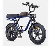 Vélo électrique ENGWE M1, moteur 250W, batterie 15,6AH, 25 km/h max, 7 vitesses, pneus 20*4, bleu