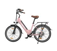 Vélo Électrique Eskute C100 - Moteur 250w10.4ah Batterie 36v Pneus 26x1.75 Pouces Freins À Disque - Rose