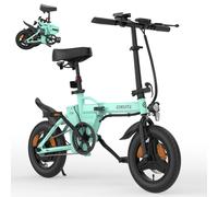 Vélo électrique ESKUTE F100 14 pouces, moteur 250 W, batterie 36 V 9 Ah, freins à disque mécaniques - Bleu