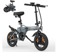 Vélo électrique ESKUTE F100, pneus 14 pouces, moteur 250 W, batterie 36 V 9 Ah, freins à disque mécaniques - Gris