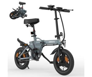 Vélo électrique ESKUTE F100, pneus 14 pouces, moteur 250 W, batterie 36 V 9 Ah, freins à disque mécaniques - Gris