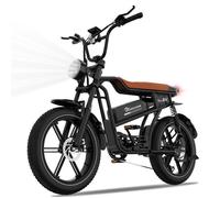 Vélo électrique EVERCROSS TECH - 20"" Pneus Gros EK30- Batterie amovible 48V 15.6Ah Moteur 7-Vitesse Freins à Double Disque - Noir
