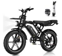 Vélo électrique EVERCROSS TECH VTT VEA adulte,Autonomie 80 km,3 vitesses,Batterie 48V amovible,250W,EK20 Noir