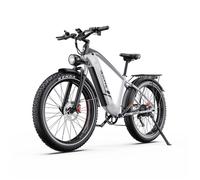 Vélo électrique F26 Lite 26 pouces, moteur 500 W, batterie 18 Ah, transmission Shimano 7 vitesses, freins hydrauliques, Blanc
