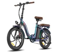 Vélo Électrique FAFREES F20+ Pro - Moteur 250W Batterie 36V22.5Ah Pneus De 20 Pouces Frein à Disque Mécanique - Bleu Vert
