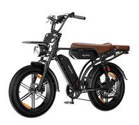 Vélo Électrique Fatbike VELOPRO M9 250W 48V17 5Ah×2 20x4 0"" Suspensions Avant et Arrière - Noir