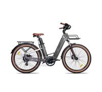 Vélo électrique - Fibre de carbone Double Batterie 921.6Wh Paniers voiture Autonomie max 200km Capteurs de couple double bras -Gris