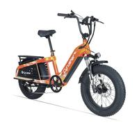 VéLo Électrique Glider | Moteur 250W | Batterie 52V 15.6Ah | Pneus 20 Pouces | Vitesse Max 25 km/h | Autonomie 100 km | Couleur Orange