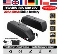 Vélo électrique Hailong 48V45AH batterie 52V 18650 cellule Cham Rider 72V60V 30AH40 50 60ah 50A BMS énorme capacité 2000W Super puissant Samsung48v35ah