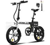 Vélo Électrique - HITWAY - 16 Pouces Pliable - Batterie 36V6Ah - Autonomie Max 25-60KM Noir