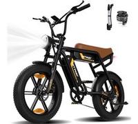 Vélo électrique 20 *4,0 Gros Pneus, VTT Electrique E-Bike avec 48V/13Ah*2 Batteries au Lithium Amovible, 7 Vitesses 250W Ecran LCD