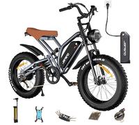 Vélo Électrique Jansno X50p Moteur Sans Balais De 750w, Batterie Amovible 48 V 17 Ah, Vitesse Maximale De 48 Km/H, 7 Vitesses, Pneus Larges 20" X 4.0. Moto Électrique Tout-Terrain.
