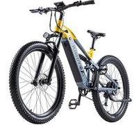 Vélo électrique KIMDYMA K01, Moteur 500W, Batterie au lithium 48V20AH, 25KM/H, Klaxon, Phares, Régulateur de Vitesse, Jaune Jaune