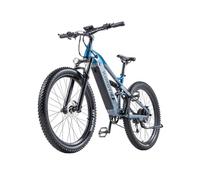 Vélo électrique KIMDYMA K01, Moteur 500W, Batterie au lithium 48V20AH, Shimano 21V, Klaxon, Phares, Régulateur de Vitesse, Bleu