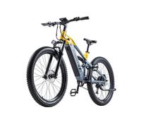 Vélo électrique KIMDYMA K01, Moteur 500W, Batterie au lithium 48V20AH, Shimano 21V, Klaxon, Phares, Régulateur de Vitesse, Jaune