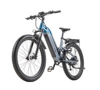 Vélo électrique KIMDYMA K02, Moteur 500W, Batterie au lithium 48V20AH, Shimano 21V, Klaxon, Phares, Régulateur de Vitesse, Bleu
