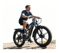 Vélo électrique KIMDYMA K03 , double moteur 2 × 1000W, batterie 48V 20Ah, pneus 26 × 4,0 pouces, freins hydrauliques, bleu