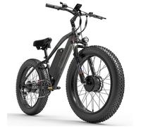 Vélo Électrique Lankeleisi, Dual Moteurs 2000W Batterie 48V20AH Pneus 26x4.0 Fat Bike, Autonomie 120-150KM, 3 Modes de Conduite