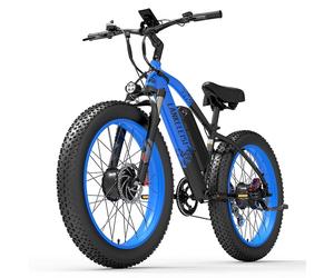 Vélo électrique LANKELEISI MG740PLUS Double moteur 2000 W 26 pouces 48 V 20 Ah