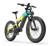 Vélo Électrique Lankeleisi, Moteur 750W Batterie 48V20AH Pneus 26x4.0 Fat Bike, Autonomie 120-150KM, 3 Modes de Conduite Jaune