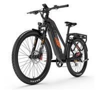 velo electrique LANKELEISI MX600PRO Autonomie 150km 27,5 pouces VTT fat bike Moteur 500W 35KM/H amortisseur avant 48V20Ah Rouge