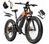 Vélo électrique - LANKELEISI RV800- Autonomie 150km - Bafang Moteur 750W - SUMSUNG batterie 48V 20Ah - Vitesse 52 km/h VTT-orange