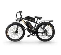 Vélo électrique longue autonomie EMOKO EC27 - Batteries de 20Ah+25Ah, Moteur 500W, Max 150-220km, 7V Shimano - Noir