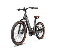 Vélo électrique MIHOGO AIR MAX en fibre de carbone avec double batterie, application intelligente et freins hydrauliques - argent
