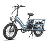 Vélo électrique multifonction Fafrees FF20 CUV - Moteur 250 W - 2 batteries doubles 12 Ah - Capteur de couple - Bleu