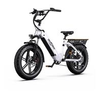 Vélo électrique Onesport OT08 500W 48V 18Ah 20*4,0"" Cadre en alliage d'aluminium à cadre ouvert App Freins hydrauliques 40km/h Blanc