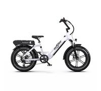 Vélo Électrique ONESPORT OT08 - Moteur 500W Batterie 48V18AH Pneus De 20 Pouces Freins à Disque - Blanc