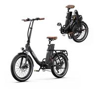 Vélo électrique OneSport OT16-2 250 W 48 V 17 Ah 816 Wh Pneus larges 20*3 pouces 7 vitesses Vélo électrique pliable 25 km/h