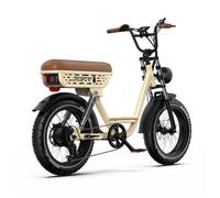 Vélo Électrique - ONESPORT - W77 - 250W - Batterie 48V18AH - Autonomie 80-100Km - Beige