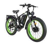 Vélo électrique - ORLMS FINDER V3 - Double moteur 2000W - 52V 25AH - Frein à huile - Pneus tout-terrain 26"" - VTC électrique，Vert