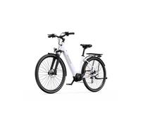 Vélo électrique OT07 avec freins hydrauliques, blanc, 700 x 45 C, moteur central 250 W, capteur de couple, autonomie 90 km, certifié CE,Vitesse