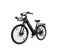 Vélo électrique PIXAR C1 PRO pour trajets domicile-travail, batterie 36 V 18 Ah, transmission Shimano 7 vitesses, freins hydrauliques - noir