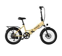 VéLo Électrique PIXAR Rusher | Vitesse Max 25 km/h | Autonomie 30 km | Moteur 250W | Batterie 48V 12.8Ah | Pneus 20 Pouces | Jaune