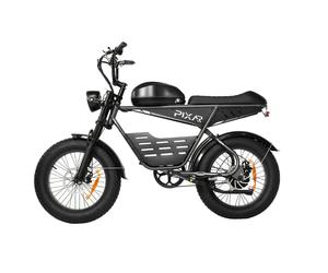 VéLo Électrique PIXAR Super | Vitesse Max 25 km/h | Autonomie 100 km | Moteur 500W | Batterie 48V 30Ah | Pneus 20 Pouces | Gris